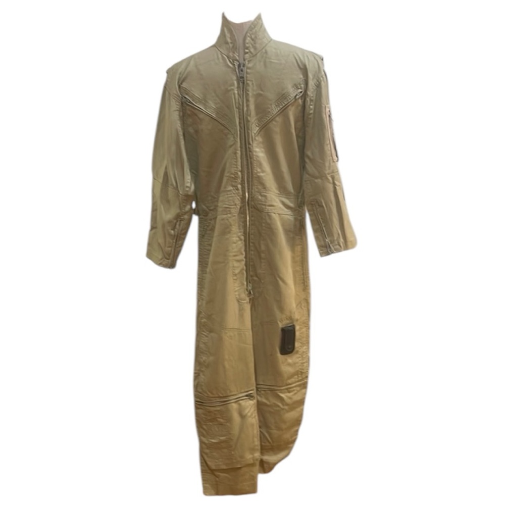 Vintage Bauer US Navy summer flight suit military coveralls tan size 38 Short